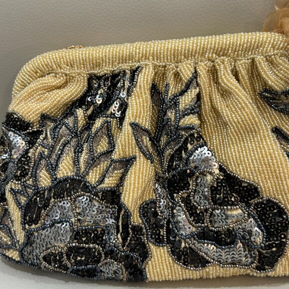 India Beaded Sequin Crossbody Clutch Bag Gold Black Silver NWT Viral Tik Tok - Picture 4 of 5